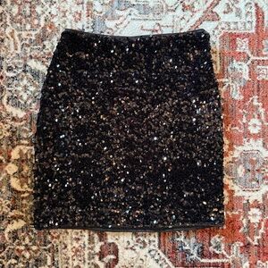 H&M Sequin Black Skirt 0